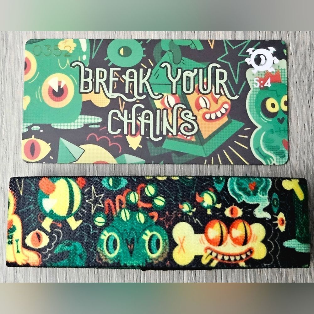 ZOX "BREAK YOUR CHAINS" #352 Dwellings Halloween Unredeemed Sold Out Wristband